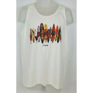 Vintage Hard Rock Cafe Orlando White Tank Top Graphic Size Medium Surfboards